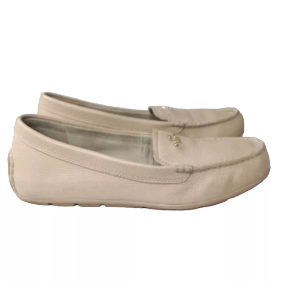 Coach New York Womens Mary Lock Up Leather Slip On Tan Loafers Shoes Size 8 B - Picture 3 of 9